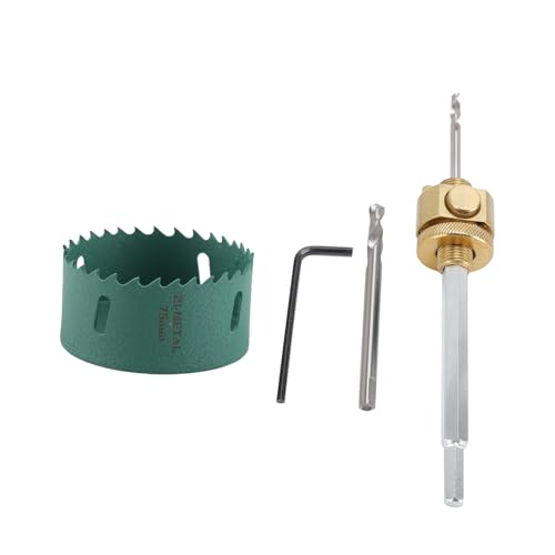 Broca de sierra perforadora de cambio rápido, extensión de vástago hexagonal, abridor de agujeros para techo, tablero de madera de yeso, Kit de acero de aleación con llave (Hakhm/Ain Hawl Su)