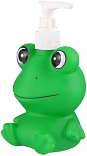 Cabilock Hand Wash Bottle- Kids Soap Dispenser, Cartoon Bottle Dispenser Empty Shampoo Bottles (Green Frog, 300ML)