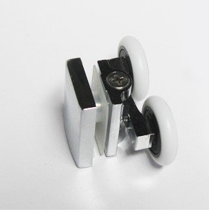 Rouleaux de porte de douche doubles 26 mm alliage zinc pour changer galet cabine usé - 3