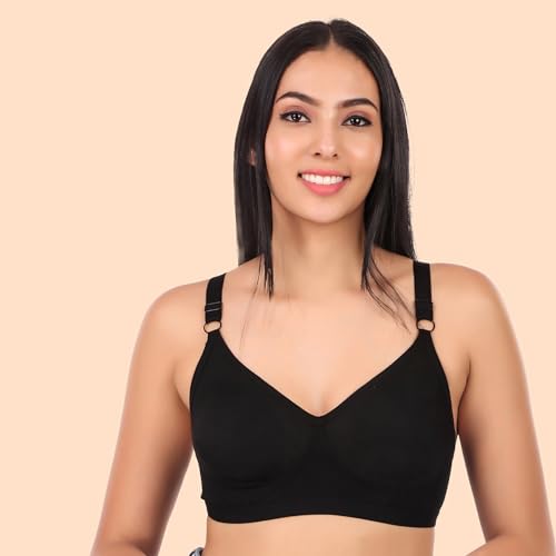 Image of Clothonics Womens Non-Padded Non-Wired Seamless Double Layered T-Shirt Bra