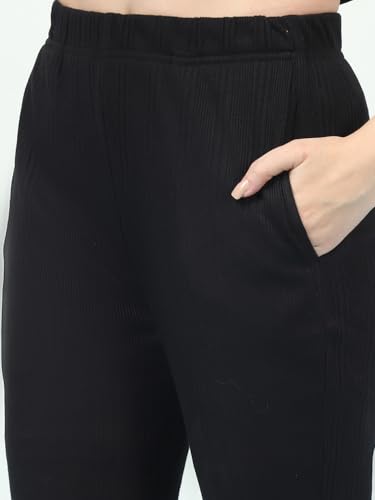 Image of Rigo Cotton Solid Co-ord Set for Women | Round Neck, Slim Fit Tracksuit Co-ords Set for Women | Two Piece Co ord Set | Casual Wear, Beach Wear, Vacation Wear Outfit for Women