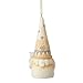 Enesco Jim Shore Heartwood Creek White Woodland Gnome with Owl Hanging Ornament, 4.5 Inch, Multicolor