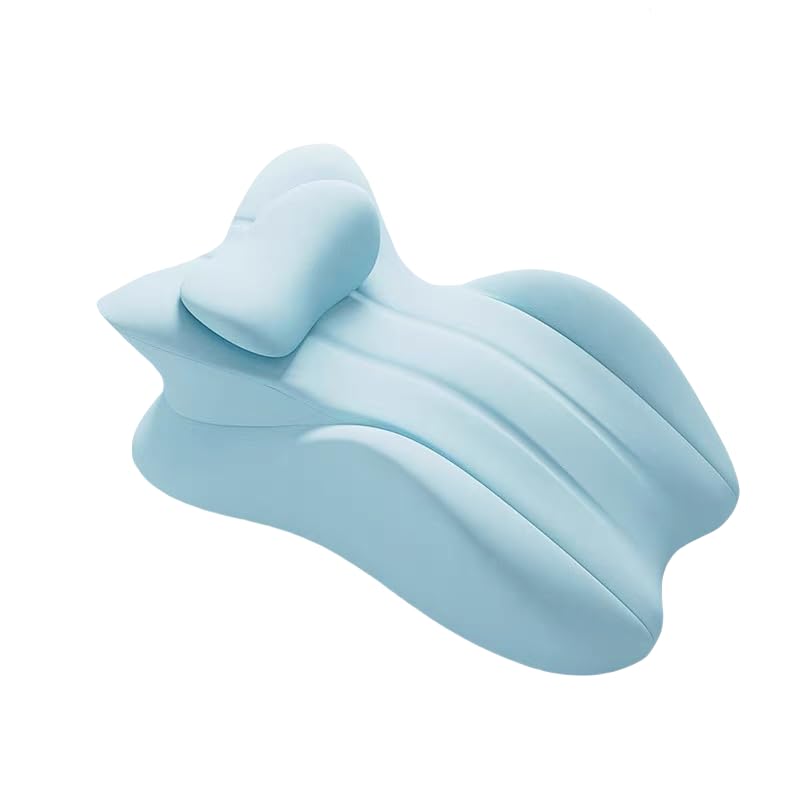 Ergonomic Pillow for Couples,Wedge-Shaped Pillow for Pregnant Women, Used to Relieve gastric Acid Reflux, Relieve Back Pain, Baby Anti-Overflow Pillow, Intimate Contact, Cool Memory Cotton. (blue)
