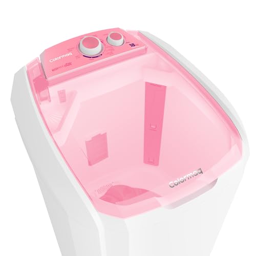 Colormaq Maquina de Lavar Roupa Semi Automatica Tanquinho 18KG LCS18 Rosa 127V