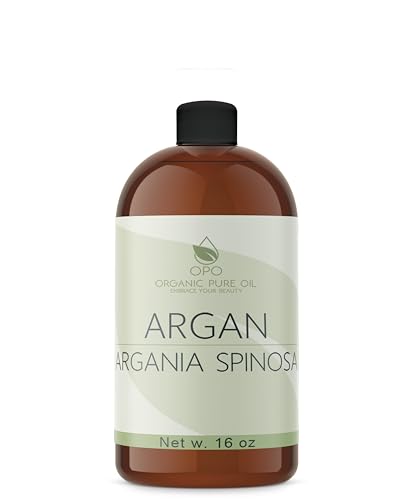 Moroccan Argan Oil - Pure & All Natural, Partially Filtered, Reduced Scent, Unscented Deodorized Argon Oil Perfect for Hair, Skin, Scalp, Body Care Moisturizer 16 OZ - Marrakesh Oil