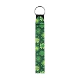 Babrukda Keychain Wristlet Strap for Key Hand Wrist Lanyard Keyring Holder, St Patricks Day Shamrocks, One Size