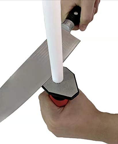 14 Inch Sharpening Rod / Sharpening Bar, 2 In 1 Diamomd/Ceramic (Grit 400/1000) Knife Sharpener For Coarse / Fine Honing #TOP4