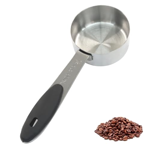 Cucharón medidor café 1/4 taza 60 ml acero inoxidable miniatura 7