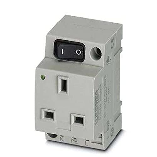PHOENIX CONTACT EO-G/UT/SH/LED/S Steckdose, Steckgesicht Typ G, Schraubanschluss, 99.320g, Grau, 5 Stück