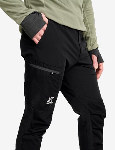 RevolutionRace Rambler Lightweight Pants für Herren, Robuste und leichte Wanderhose für draußen, Black, L