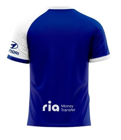 At de Madrid segunda equipación camiseta y pantalón réplica oficial 23-24 niño Azul y blanca (Talla 12)