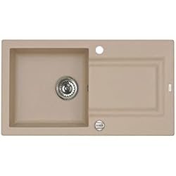 Fregadero Beige Alveus 1413055 FALCON 30 Fregadero de cocina empotrado de granito con escurridor, Beige