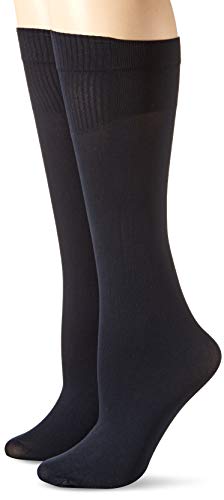 Hanes Silk Reflections Women's Hanes Perfect Socks Opaque Trouser, navy, 2