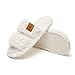 DZUBBOD Women Fuzzy House Slippers Open Toe Soft Plush Fleece Indoor Outdoor Comfy Slip On Memory Foam Lightweight Non Slip Bedroom Home Shoes Cozy Warm Fluffy Footwear for Ladies Gift