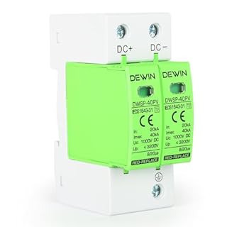 Wattive Scaricatore di Sovratensione 2P 40KA 1000V DC Scaricatore Fotovoltaico Protezione da Sovratensioni e Fulmini DC Protezione Contro le Sovratensioni Guida DIN