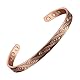 MagEnergy Kuper-Armband für Männer und Frauen 99,99% reines Kupferarmband mit 6 starken Magneten 6,8 verstellbarer Schmuck Lymphdrainage