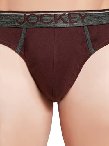 Image of Jockey 8044 Men's Super Combed Cotton Rib Solid Brief with Ultrasoft Waistband