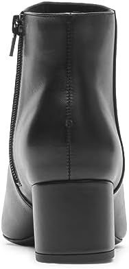 Rockport Women's Milia Block Bootie Ankle Boot, Black Leather, 6 | Image 4
