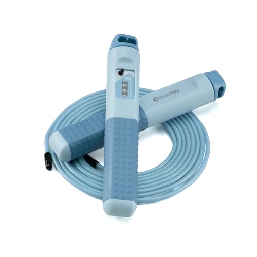 Solpro Flyte Adjustable Jump Rope Skipping Rope with counter for men, women, kids, fitness & exercise | Unisex, Tangle-Free, Non-Slip, Smooth Rotation | Home & gym workouts. (Blue)