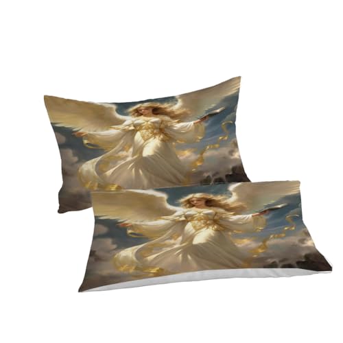Housse de Couette 200x200cm Ange Divin Doré pour un Lit Enfant Apaisant - 7