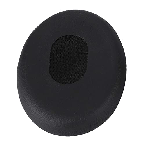 Cojín para Auriculares, 7 X 5,5 X 1,5 Cm, Funda de Esponja para Auriculares de Espuma Viscoelástica de Cuero Proteico, Peso Ligero Y Suave para Música(Negro) Cover