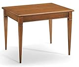 Rectangular Dafne Italian Design Mesa clásica extensible de cerezo (100 x 80 cm) (TVG)