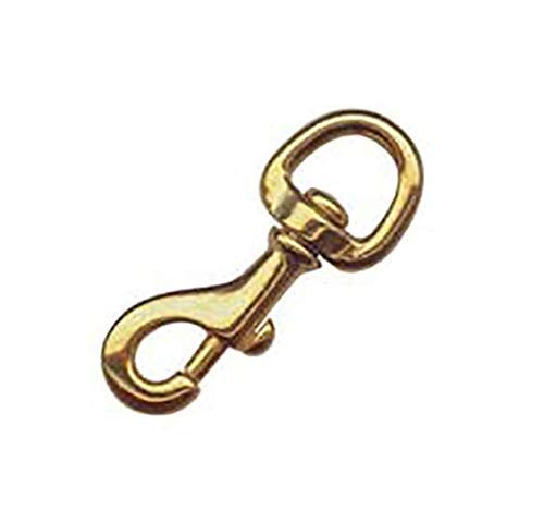Mosquetón giratorio de bronce Recmar de 121mm para cabos y acastillaje de barcos
