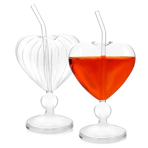 Listado de Copas de cóctel , tabla con los diez mejores. 48 MAGICLULU Juego De 2 Copas De Cóctel Copas De Martini Creativas Copas De Vino Únicas Copas De Jugo Románticas En Forma De Corazón Con Para Boda Bar Fiesta Cristalería Regalo