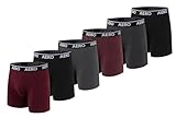 Aeropostale Mens Boxer Briefs-Cotton Stretch Boxer Briefs Underwear (Red/Charcoal/Black/Blue/Black, Medium)