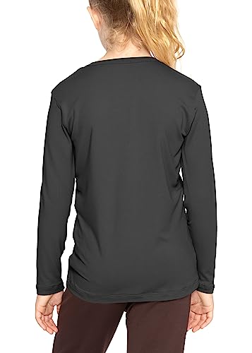 Image of Shirts for Girls Long Sleeve Crew Neck Top, Hoodie or 3 /4 Sleeve Soft Stretch Kids Lightweight Size 2-16