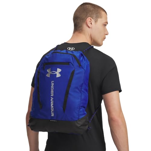 Under Armour Unisex Hustle Sackpack, (400) Royal/Black/Metallic Silver, One Size Fits Most by Under Armour - Image 3