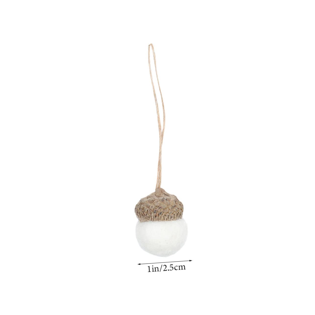 PRETYZOOM 60piezas Bolas De Fieltro De Lana Colgantes para Decoración Navideña Adornos De Acorn para Fiestas y Decoración DIY para