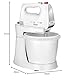 MPM MMR-20Z Teigknetmaschine mit Rotierender Schüssel 3 L, BPA frei, Knetmaschine Küchenmaschine, 5 Geschwindigkeiten + Turbo, Stangen und Knethaken Edelstahl, Weiß, 750W