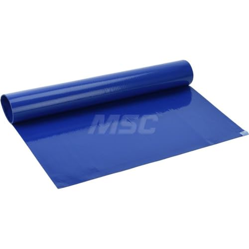 PRO-SAFE Clean Room Mat: Tacky Sheets, 36" Wide, 60" Long - 30 Layers per Mat, Blue | (1) Each