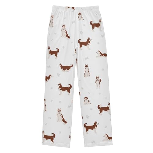 Boys' Pants Siberian Husky Dogs Long Bottoms Jogger Pants Elastic Waist Trousers with Pockets S-XL