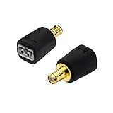 okcsc Adaptadores para Audio Technica ATH-LS70IS macho a cable hembra de 2 pines, adaptador de audio chapado en oro, adaptador de auriculares de audio compatible con ATH-LS200IS CKRS90Is HDC213A/1.2