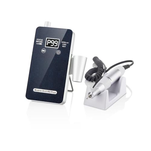 Taladro de uñas portátil, juego de limas eléctricas recargables con pantalla LCD, kit de manicura y pedicura eléctrica para quitar uñas de gel acrílico, uso doméstico y salón de belleza