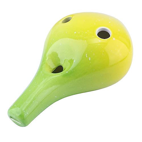 HANABASS 6Holes Starry Ceramic Ocarina Beginner Musical Instrument Beautiful Sound for Home Decor Crafted From Music Lovers