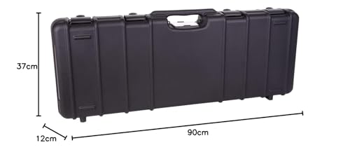 GSG Waffenkoffer 90x37x12cm Noppenschaum Gewehrkoffer Langwaffenkoffer Transportkoffer Schutzkoffer Schaumstoff Hartschale Fotokoffer Kamerakoffer