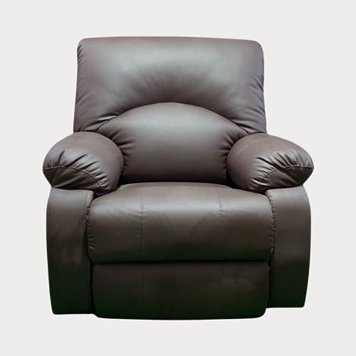 Image of Recliner Sofa Electric Single seat Chair in Leatherette with 5 Years Warranty Power Reclining Couch Modern & Stylish Living Room Automatic recliners Comfy Lumbar Support for Sleep
