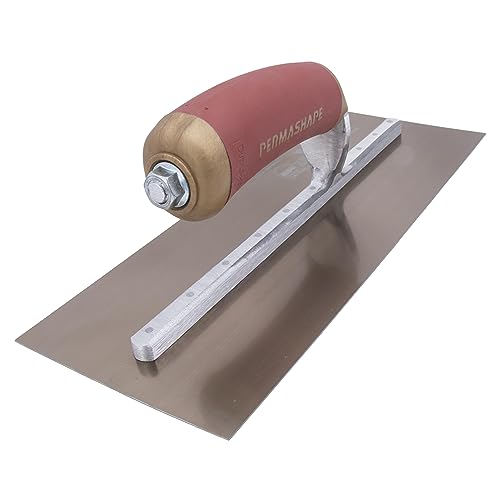 MARSHALLTOWN PermaShape Plasterers Finishing Trowel 292 x 121 mm Broken-in Golden Stainless Steel DuraSoft Handle PB4GSD