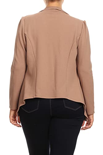 Women's Plus Size 3/4 Sleeve Casual Office Work Open Front Blazer Jacket Made in USA4