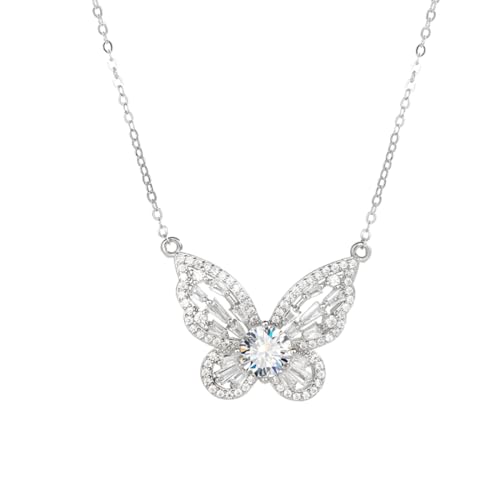 Moissanite Necklace for Women Sterling Silver Necklace Sparkling Moissanite Pendant Diamond Necklace Jewelry Christmas Gifts for Mom Wife Girlfriend Women Birthday Anniversary