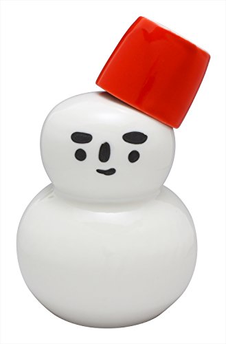 Kaju A Life Tokuri K12327 White and Red Set, Mino Ware Snowman, Sake Pot, Red Bucket Cup, 2 Pieces