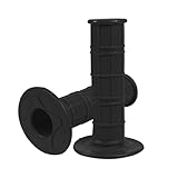 Wogomz 2PCS Non-Slip Rubber Motorcycle Handlebar Grips, Universal Fit for Motorcycle, Dirt Bike, ATV, Powersports Accessories (Black)