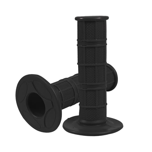 Wogomz 2PCS Non-Slip Rubber Motorcycle Handlebar Grips, Universal Fit for Motorcycle, Dirt Bike, ATV, Powersports Accessories (Black)