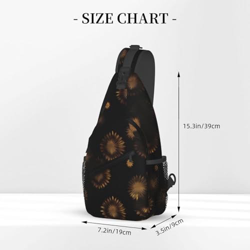 Mochila cruzada deportiva negra para senderismo unisex miniatura 3