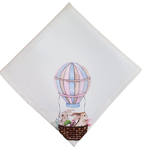 Maison Charlô | Easter Oxford Polyester Cloth Napkins Easter Happy Garden| Reusable Napkins, Dining Table Decor | Soft Durable Dinner Napkins For Easter #TOP1