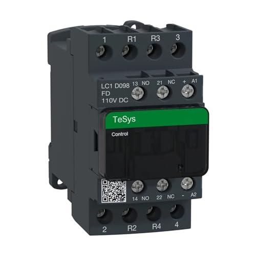 Contacteur DC noir LC1D098FD 20A 110V pour automatisation et domotique