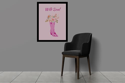 Image of BLINKART Wild Soul Pink Abstract Wall Art Painting Print Design | Aesthetic Wall Decor Photo Artwork Frame Decoration Hanging Home Bedroom Living Room Office Wall Decor | T007 | 13x10 Inches